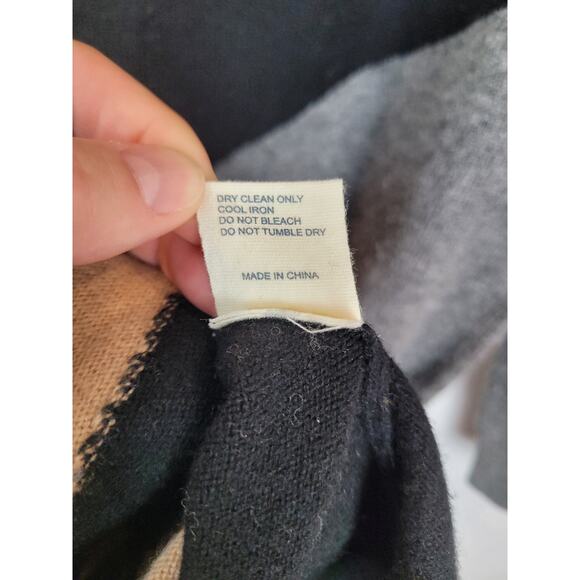 Chinti & Parker Womens Cashmere Wool Sweater Dress Black Beige Gray Size Small - Picture 9 of 9